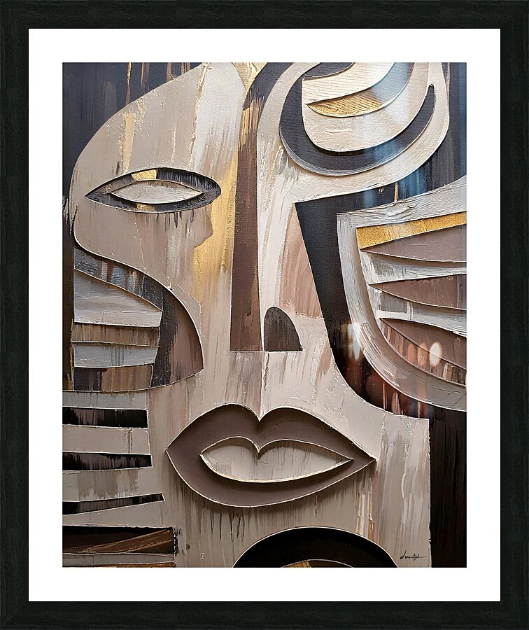DM-African mask002  Framed Print Print